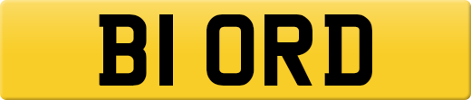 B1 ORD private number plate